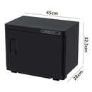 23L Black Hot Towel Warmer UV Sterilizer Disinfection Cabinet for Salon and Spa