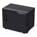 23L Black Hot Towel Warmer UV Sterilizer Disinfection Cabinet for Salon and Spa
