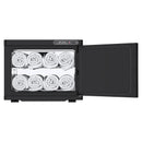 23L Black Hot Towel Warmer UV Sterilizer Disinfection Cabinet for Salon and Spa