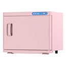 Pink 23L Hot Towel Warmer Cabinet with UV Sterilizer for Salon and Home Use