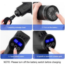 Deep Tissue Massage Gun Black with 10 Interchangeable Heads and 30 Adjustable Speeds