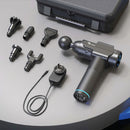 Deep Tissue Percussion Massage Gun in Black with 6 Heads and 20 Adjustable Speeds