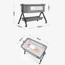 Portable Baby Bassinet Cot Crib Bedside Co Sleeper in Pink, 92x68x80CM