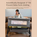 Portable Baby Bassinet Cot Crib Bedside Co Sleeper in Pink, 92x68x80CM