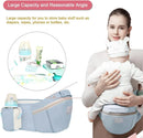 Blue 6 in 1 Adjustable Baby Carrier with Hip Seat in Light Green for Newborns and Toddlers (3-36 Months)