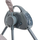 Auto-Swing Electric Baby Crib Cradle in Khaki with Bluetooth and 5 Adjustable Speeds