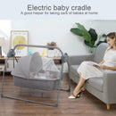 Auto-Swing Electric Baby Crib Cradle in Blue with Bluetooth and Lullabies
