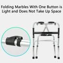 Height Adjustable Folding Medical Walking Frame in Black Aluminium Alloy - Bent