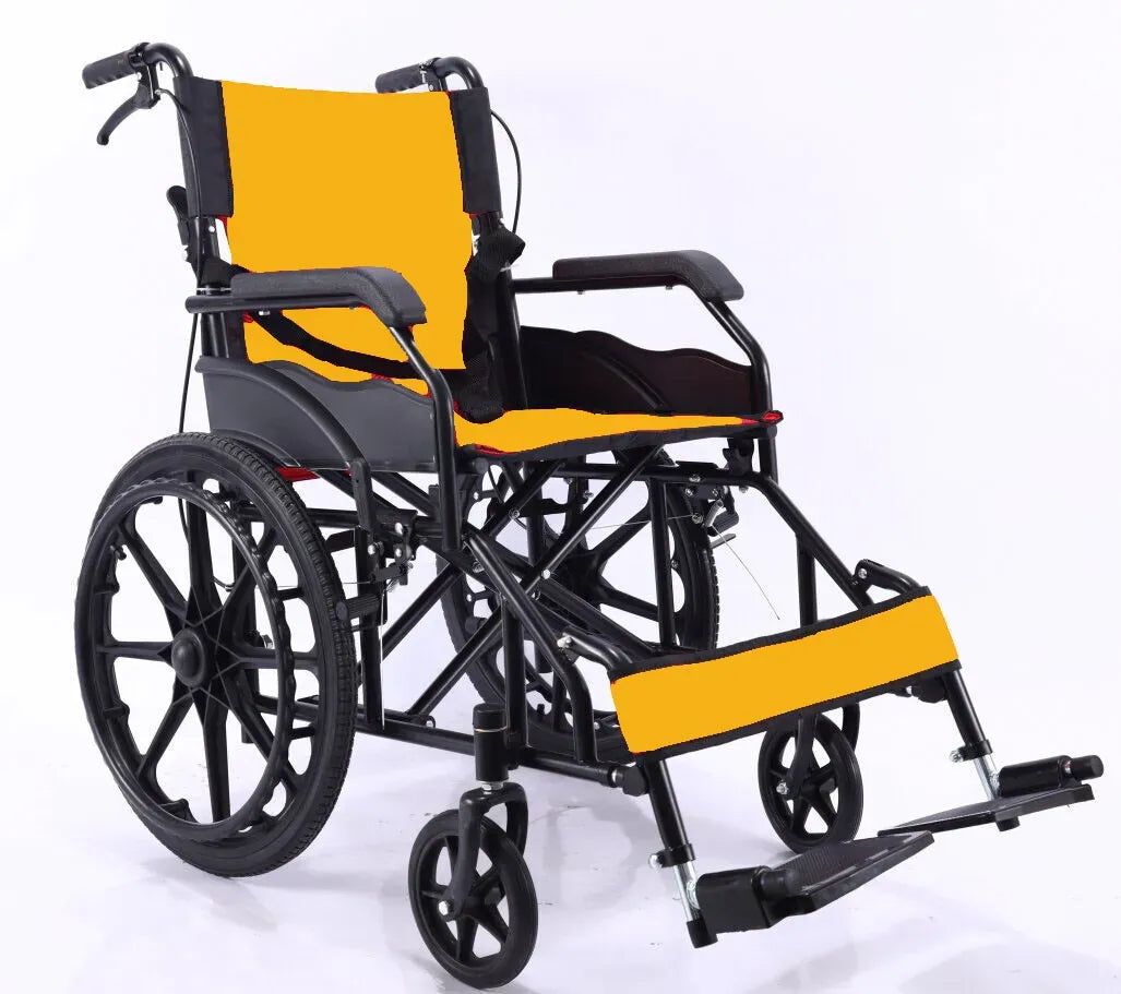 Blue Wheelchair Lightweight 20" Self-Propelled Folding Wheelchair in Blue