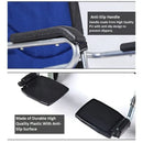 Black Wheelchair Lightweight 20" Black Self-Propelled Folding Wheelchair for Travel