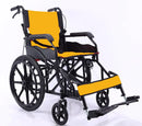Red Wheelchair 20" Black Self-Propelled Folding Lightweight Wheelchair for Travel