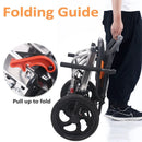 Portable Foldable Manual Wheelchair in Orange - Lightweight Travel Design, 100kg Capacity