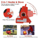 Portable Butane Gas Heater in Black for Camping, Hiking, and Outdoor Use - Red
