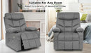 Brown Electric Massage Recliner Chair with Heat and Vibration in Grey, 108x100x85cm
