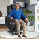 Brown Electric Massage Recliner Chair in Black with Heating and Vibration, 108x100x85cm
