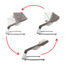 Electric Baby Bouncer Swing Chair Cradle Rocker Grey 65x70x53cm with Music Toys