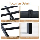 Double Black LED Bed Frame with 2 Storage Drawers and Charging Station