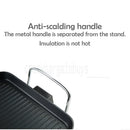 2000W Electric Teppanyaki Grill Non-Stick Hot Plate Smokeless Black 48x28cm