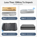 Double Mattress 30CM Thick Medium Firm Pocket Springs Euro Top Memory Foam in Grey