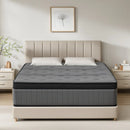 Double Mattress 30CM Thick Medium Firm Pocket Springs Euro Top Memory Foam in Grey