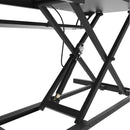 Height Adjustable Black Laptop Riser Desk with Two-Tier Design, 80x40cm