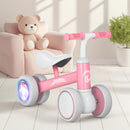 Pink Baby Balance Bike with LED Lights, 55x23x39cm, Suitable for Toddlers Aged 12-36 Months