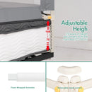 Adjustable Grey Baby Bed Rail Guard for Toddler Cot - 180x200cm