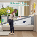 Adjustable Grey Baby Bed Rail Guard for Toddler Cot - 180x200cm