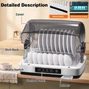 32L Black Countertop Steriliser Cabinet with Hot Air Drying Technology