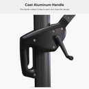2.7x3.5m Grey Patio Cantilever Umbrella with 360-Degree Rotation