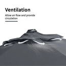 2.7x3.5m Grey Patio Cantilever Umbrella with 360-Degree Rotation