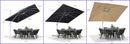 Beige White Cantilever Outdoor Umbrella 3m x 4m with 360-Degree Rotation