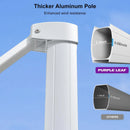 Beige White Cantilever Outdoor Umbrella 3m x 4m with 360-Degree Rotation