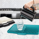 Silicone Sink Drying Mat Grey 40x33cm Heat Resistant Non-Slip Dish Drainer
