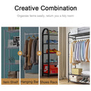 Heavy Duty Black Garment Rack with 3 Tiers, Adjustable Shelving, and Hanging Rod - 79x36x161cm