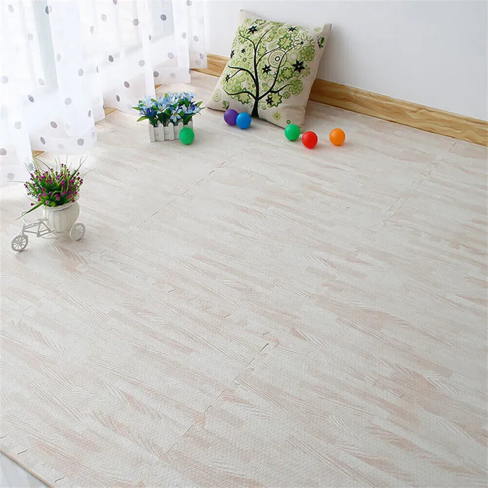 Brown Interlocking Heavy Duty EVA Foam Gym Flooring Mats - 60x60cm - 12 Tiles