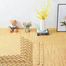 Natural Wood Interlocking Heavy Duty EVA Foam Gym Flooring Mats - 60x60cm - 24 Tiles