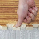 White Wood Grain Interlocking Heavy Duty EVA Foam Gym Flooring Mats - 60x60cm - 24 Tiles