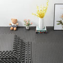 Black Interlocking Heavy Duty EVA Foam Gym Flooring Mats - 60x60cm - 24 Tiles