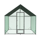 Heavy Duty Black Metal Walk-In Chicken Run Cage Coop with Cover, 276x602x300cm