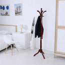 Vintage Redwood Wooden Coat Rack Stand 182.9cm with 13 Hooks for Hats, Clothes, and Handbags