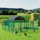 Extra Large Green Chicken Coop Cage Run Rabbit Hutch Walk In Hen Enclosure 300x400x270cm