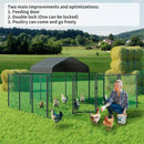 Extra Large Green Chicken Coop Cage 300x600cm with Waterproof Cover and Walk-In Design