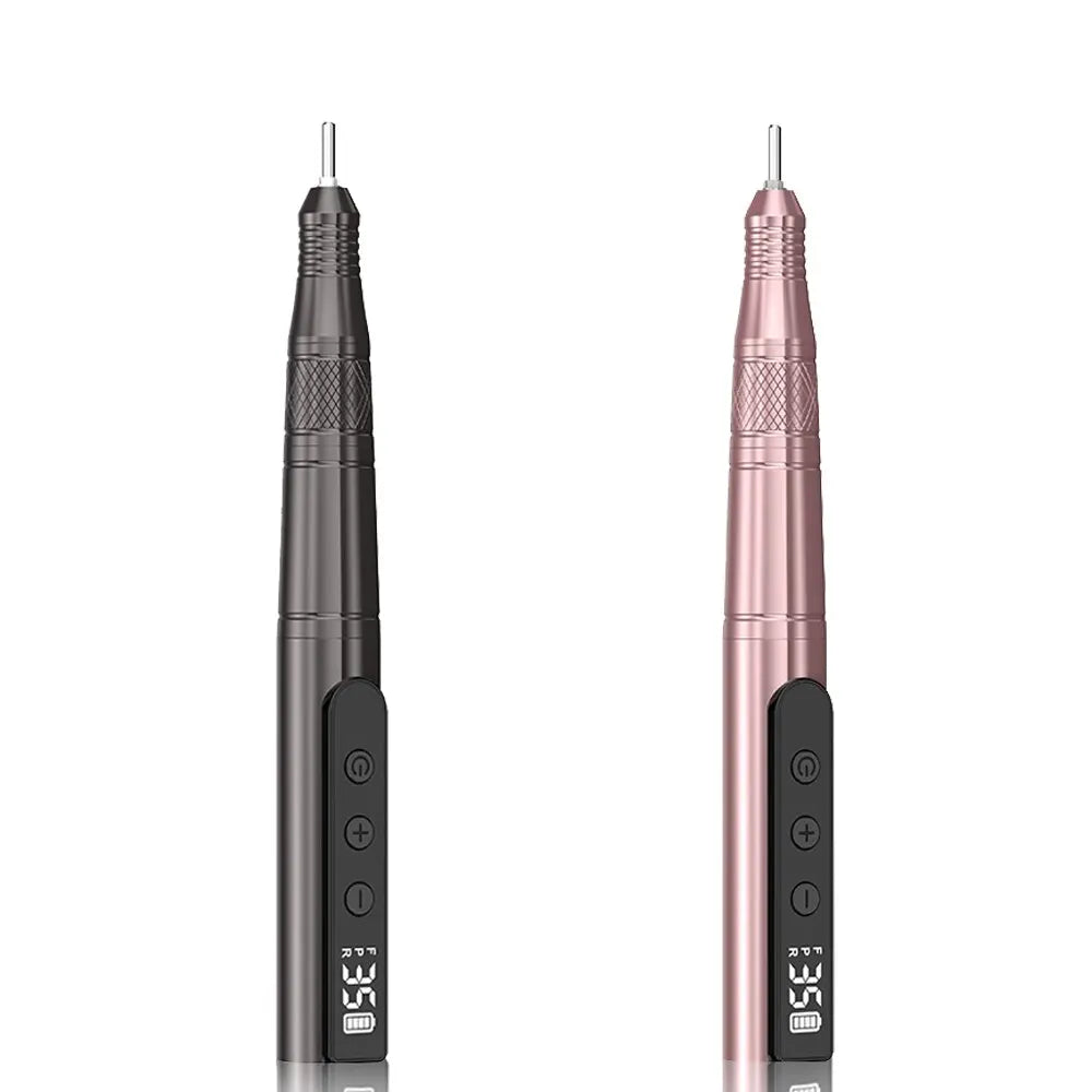 35000RPM Cordless Nail Drill Kit LED Pink