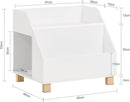 Kids Storage Bookcase 3 Compartments, White