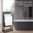 3 Tier Metal Towel Rack Freestanding Bathroom Organizer Rail