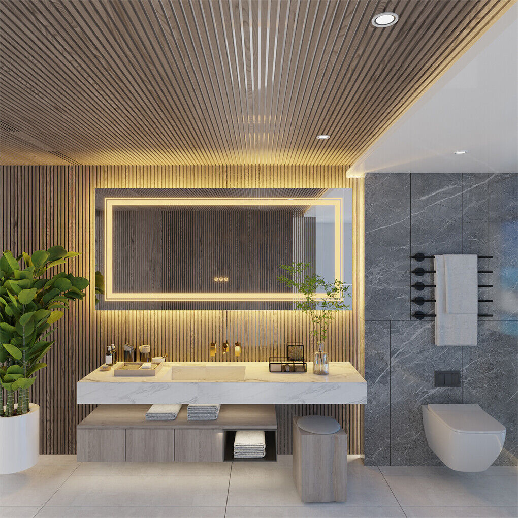 1510x780mm LED Bathroom Mirror Anti-fog Illuminated