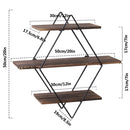 Vintage Rustic Wooden Floating Shelves