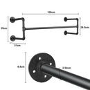 Iron Wall Mounted Clothes Rack Garment Display