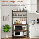 5-Tier Baker's Rack Microwave Stand Storage Shelf 84.5cm
